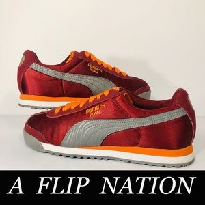 Woman’s Puma Roma Red/Orange Fashion Classic Shoes